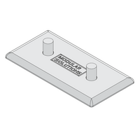 60-205-2 MODULAR SOLUTIONS POLYAMIDE END CAP<BR>30MM X 60MM LIGHT GRAY